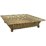 TablettSet/2 Doré, gold, Metall, 31,7x31,7x7 cm