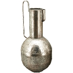 Vase Doré, silber, Metall, 23x23x52 cm