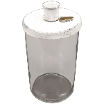 KerzenHalter ClairBlanc, weiß, Metall/Glas, 11x11x16,5  cm