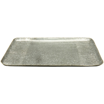 Tablett Junker, zink, Metall, 38,5x24x2 cm