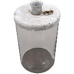 KerzenHalter Junker, zink, Metall/Glas, 9x9x15,5 cm