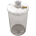 KerzenHalter Junker, zink, Metall/Glas, 11x11x16,5 cm