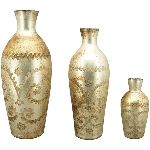 Vase Aurum, Glas, 15x15x42 cm