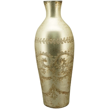 Vase Aurum, Glas, 15x15x42 cm