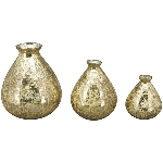 Vase Aurum, Champagner, Glas, 23x23x28 cm