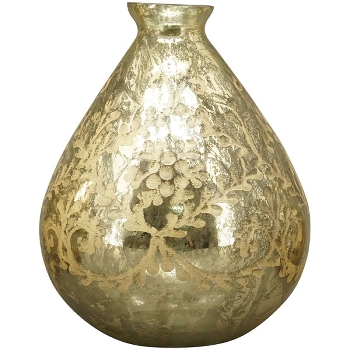 Vase Aurum, Champagner, Glas, 23x23x28 cm