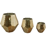Vase Aurum, Kupfer, Glas, 20x20x20 cm