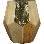 Vase Aurum, Kupfer, Glas, 20x20x20 cm