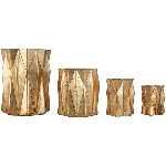 Vase Aurum, Kupfer, Glas, 8,5x8,5x10 cm