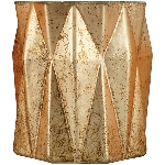 Vase Aurum, Kupfer, Glas, 8,5x8,5x10 cm