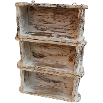 RegalKasten Antiquité, weiß, Holz, 29x10x47 cm