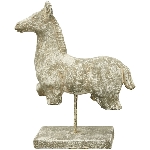 Pferd Valo, grau, Zement, 32,5x12x38,5 cm