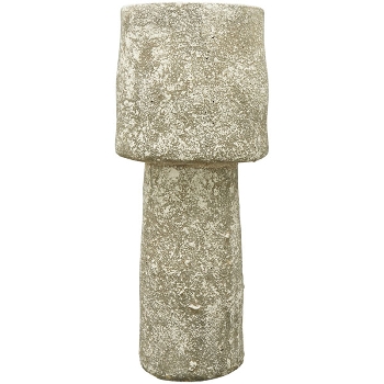 Vase Valo, grau, Zement, 18x18x43 cm