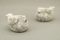 PflanzVogel Valo, grau, Zement, 14,5x10,5x9 cm