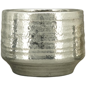 Topf ArgenT, silber, Stoneware, 20,5x20,5x15 cm