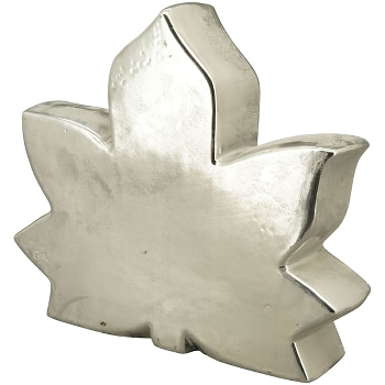 Blatt ArgenT, silber, Stoneware, 25,5x5,5x22 cm