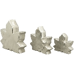 Blatt ArgenT, silber, Stoneware, 25,5x5,5x22 cm