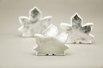 Blatt ArgenT, silber, Stoneware, 25,5x5,5x22 cm