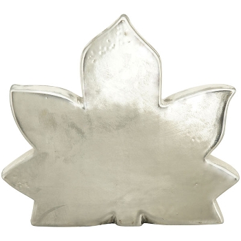Blatt ArgenT, silber, Stoneware, 25,5x5,5x22 cm