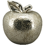 Apfel ArgenT, silber, Stoneware, 14,5x14,5x15,5 cm