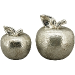Apfel ArgenT, silber, Stoneware, 19,5x19,5x21 cm