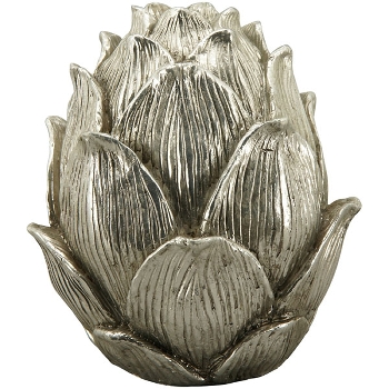 Zapfen ArgenT, silber, Polyresin, 16x16x20 cm