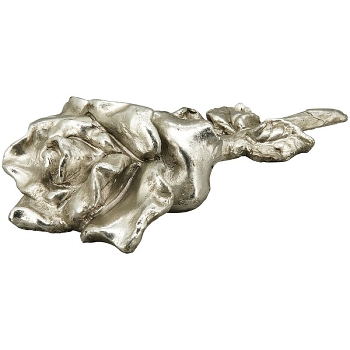 Blume ArgenT, silber, Polyresin, 24x11x5,5 cm