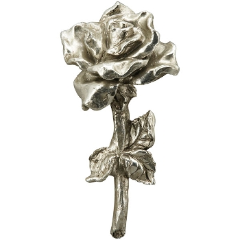 Blume ArgenT, silber, Polyresin, 24x11x5,5 cm
