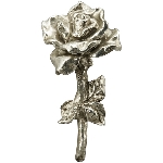 Blume ArgenT, silber, Polyresin, 24x11x5,5 cm