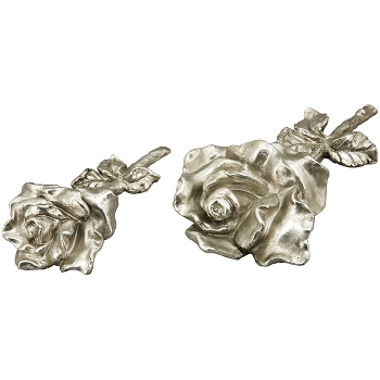 Blume ArgenT, silber, Polyresin, 24x11x5,5 cm