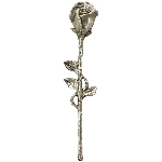 Blume ArgenT, silber, Polyresin, 52,5x10,5x5 cm