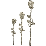 Blume ArgenT, silber, Polyresin, 52,5x10,5x5 cm