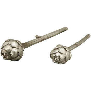 Blume ArgenT, silber, Polyresin, 50x9x9 cm