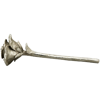 Blume ArgenT, silber, Polyresin, 41x13x13 cm