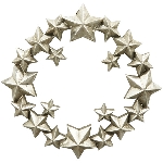SternenKranz ArgenT, silber, Polyresin, 32x32x3,5 cm