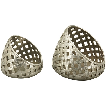 WindLicht ArgenT, silber, Polyresin, 17x17x16 cm