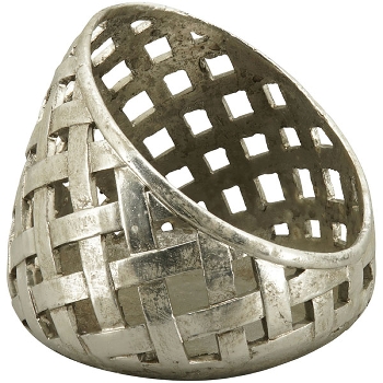 WindLicht ArgenT, silber, Polyresin, 21,5x21,5x19,5 cm