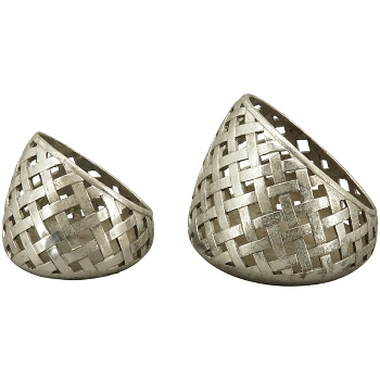 WindLicht ArgenT, silber, Polyresin, 21,5x21,5x19,5 cm