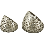 WindLicht ArgenT, silber, Polyresin, 21,5x21,5x19,5 cm