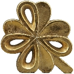 Kleeblatt Aurum, gold, Polyresin, 21,5x3,5x17,5 cm