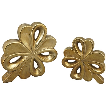 KleeBlatt Aurum, gold, Polyresin, 28,5x4,5x22,5 cm