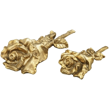 Blume Aurum, gold, Polyresin, 24x11x5,5 cm