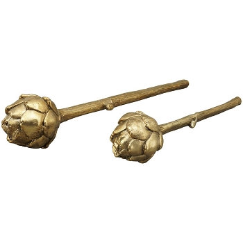 Blume Aurum, gold, Polyresin, 8,5x8,5x41 cm
