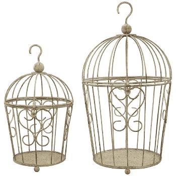 PflanzKäfig Set/2 ArtFerro, Metall, 19x19x34 cm, 25x25x46 cm