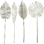 Blatt ArtificialNature, silber, 99 cm