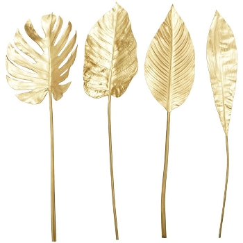 Blatt ArtificialNature, gold, 100 cm