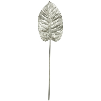 Blatt ArtificialNature, silber, 100 cm