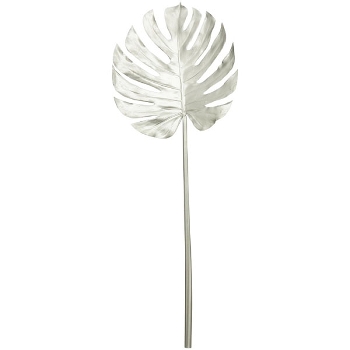 MonsteraBlatt ArtificialNature, silber, PE, 98 cm