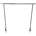 TischGestell Sobre, schwarz, Metall, 120x2x108 cm