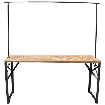 TischGestell Sobre, schwarz, Metall, 120x2x108 cm